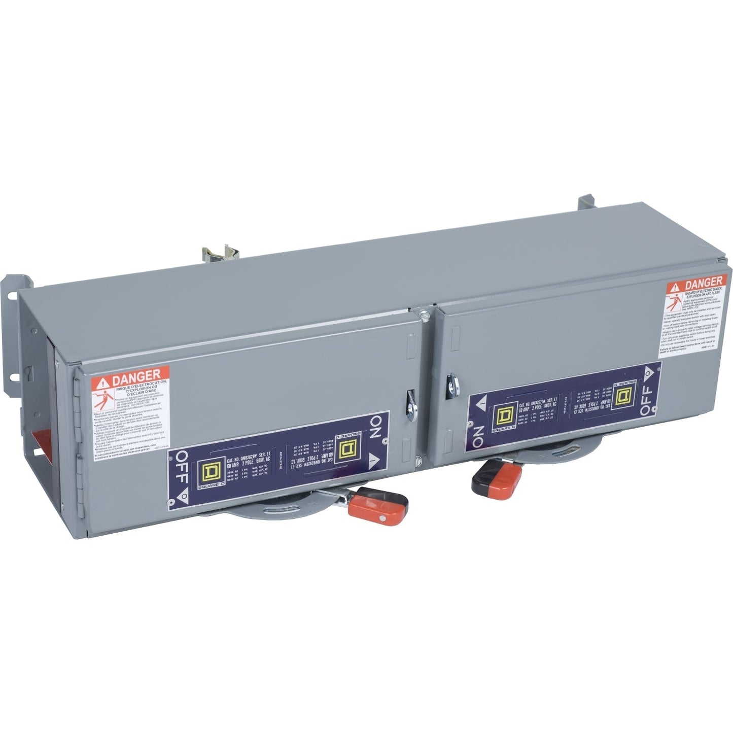 Square D QMB223TD Panel Mount Switch | 240V 100A 1 Phase 2 Pole Fusible QMB Series E1-E2