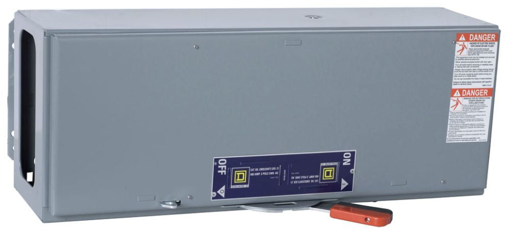 Square D QMB225W Panel Mount Switch | 240V 400A 1-Phase 2-Pole Fusible 200kA@240V QMB Series E1-E2