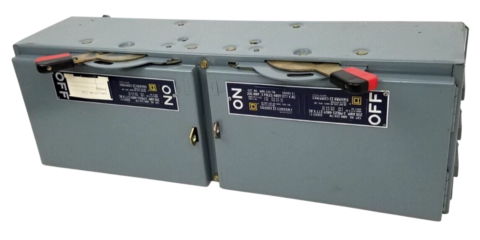 Square D QMB303TR Panel Mount Switch | 240V 30A 3P 3Pole Fusible Twin Branch Saflex