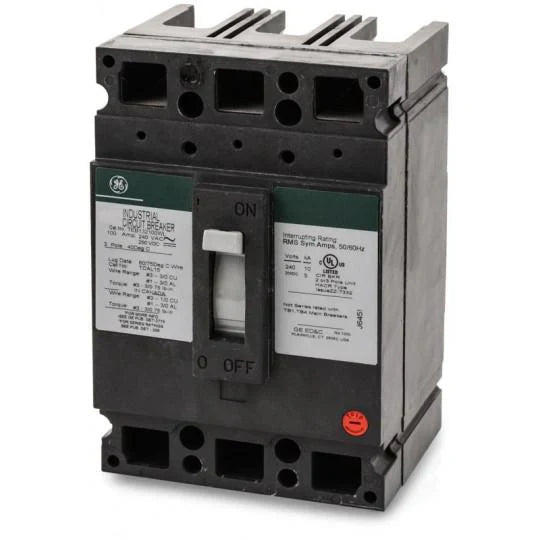 General Electric TEB132100 Circuit Breaker | 240V 100A 3P 10kA@240V Bolt-On E150 Line