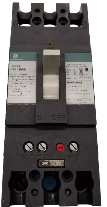 General Electric TFJ224200 Circuit Breaker | 480V 200A 2P 22kA@480V Bolt-On F225 Line