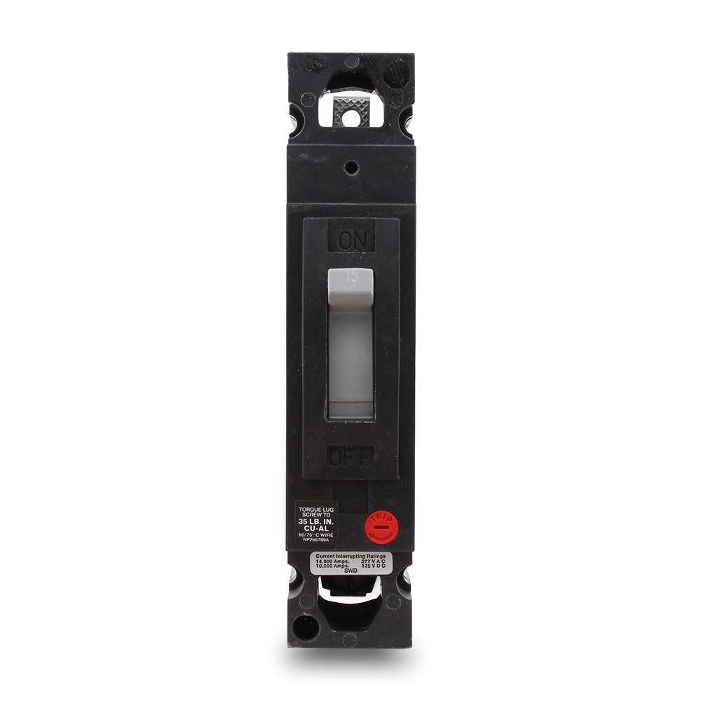 General Electric THED113015 Circuit Breaker | 277V 15A 1P 65kA@277V Bolt-On E150 Line