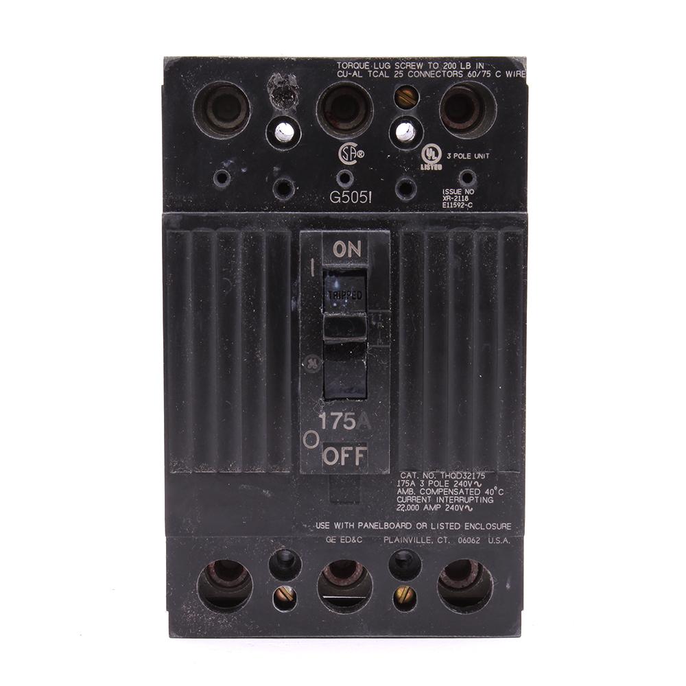 General Electric THQD32175WL Circuit Breaker | 240V 175A 3P 22kA@240V Feed-Thru Q-Line
