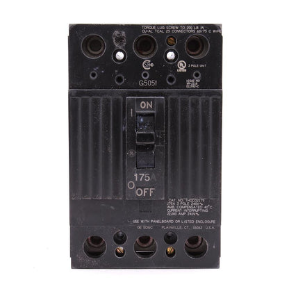 General Electric THQD32175 Circuit Breaker | 240V 175A 3P 22kA@240V Bolt-On Q-Line