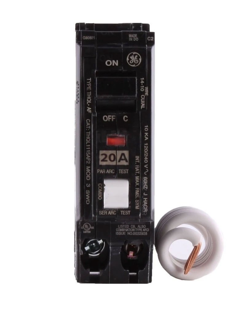 General Electric THQL1120AF2 Circuit Breaker | 240V 20A 1P 10kA@240V Q-Line