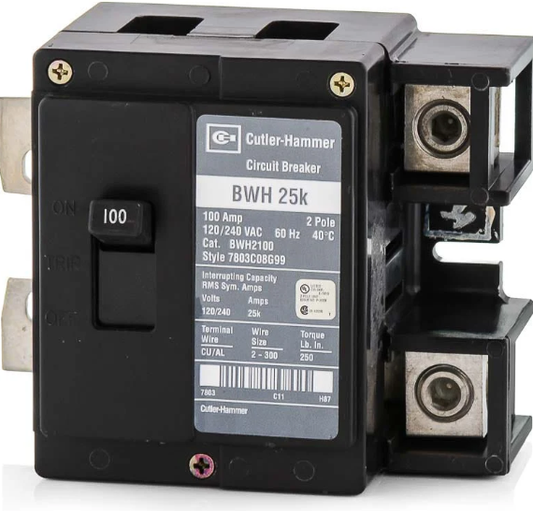Cutler Hammer BWH2100 Circuit Breaker | BWH Series BWH 240V 100A