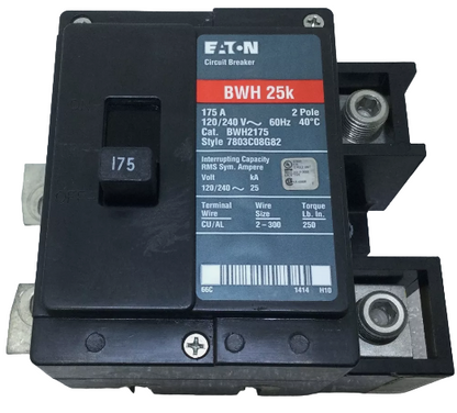 Cutler Hammer BWH2175 Circuit Breaker | BWH Series BWH 240V 175A